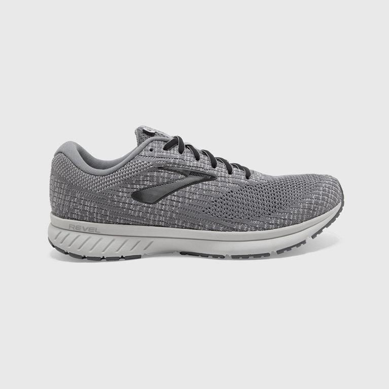 Brooks Revel 3 Israel - Men's Road Running Shoes - Grey (26508-OCBG)